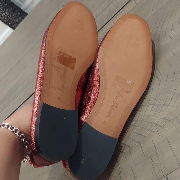 Sam Edelman Loraine Leather Faux Fur Burgundy Loafers - Picture 13 of 14